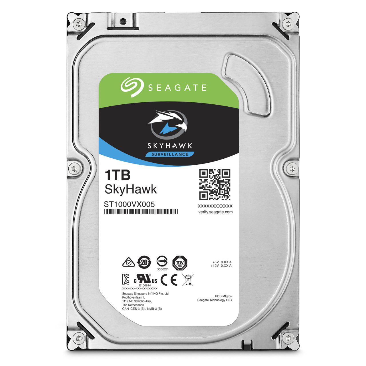 1 TB Seagate SKYHAWK 3,5" 64MB 5900Rpm (ST1000VX005) 7/24 Güvenlik Diski