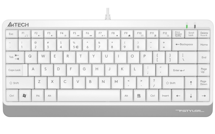 A4 Tech FK11 Usb Q Trk Mini Beyaz Multimedya Klavye