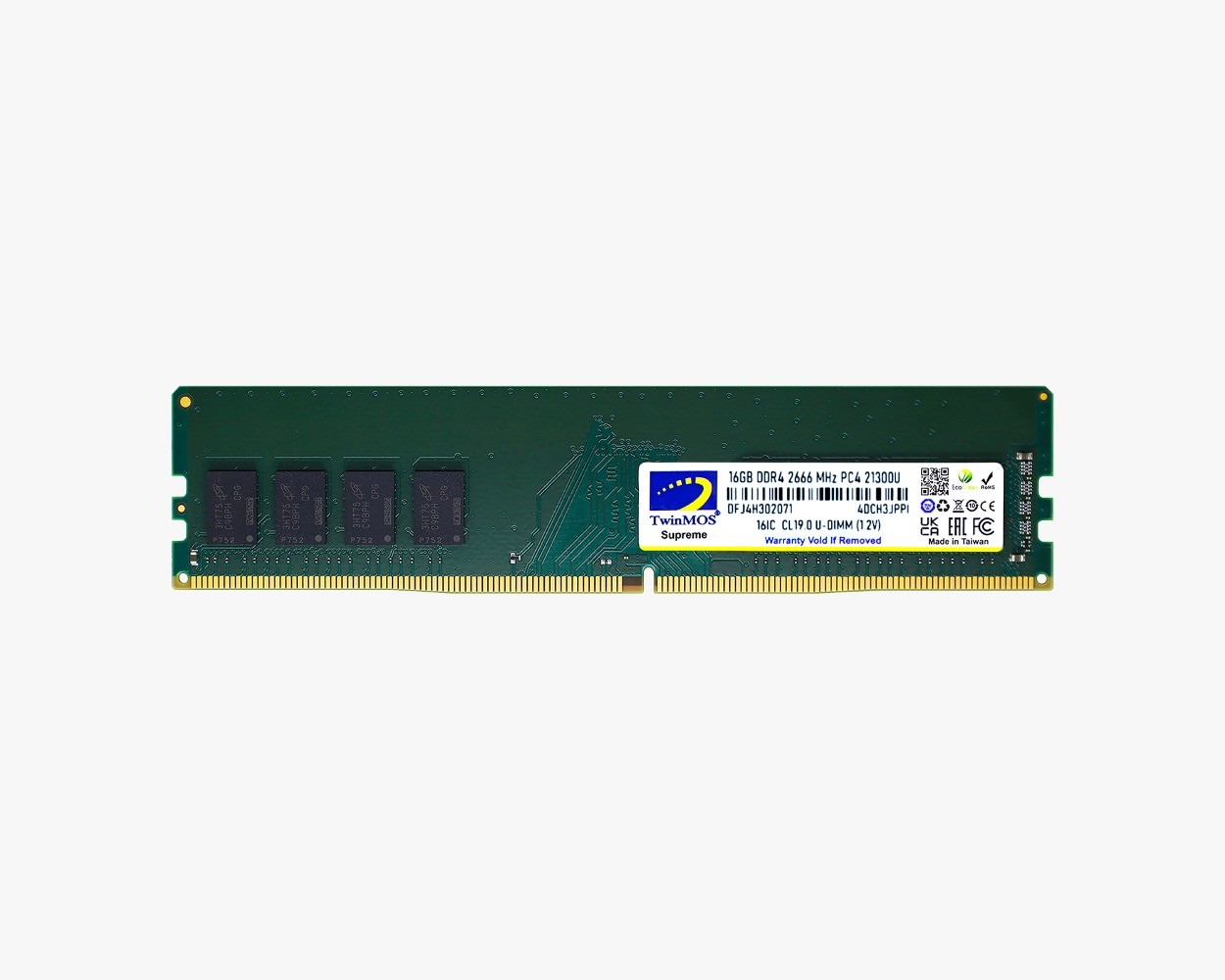16GB TwinMOS 2666MHz (MDD416GB2666DWO) DDR4 PC Ram