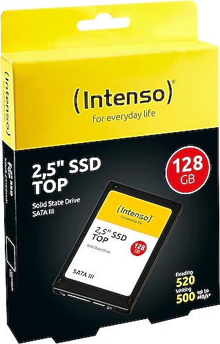 128GB Intenso Top 2.5" Sata 3 520MB-480MB/s SSD Disk