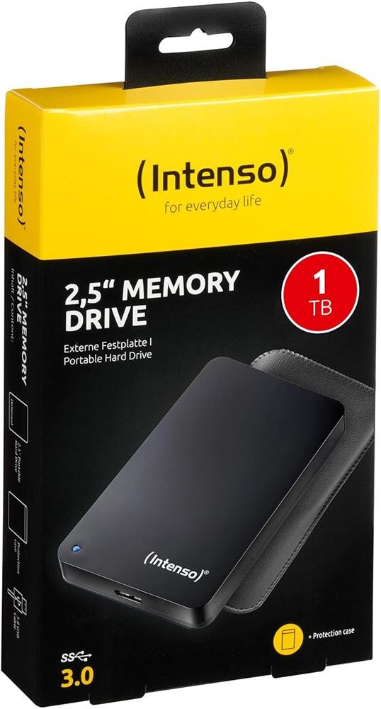 1TB Intenso 2.5" USB 3.0 (Deri Taşıma Kılıfı) Taşınabilir Harddisk