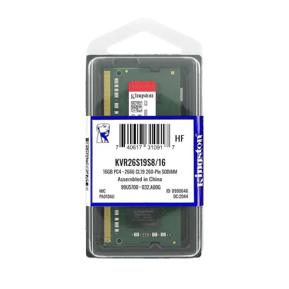 16GB Kingston DDR4 2666MHz (KVR26S19S8/16)...