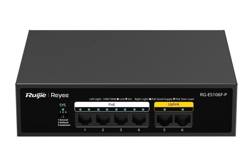 Ruijie Reyee RG-ES106F-P 6 Port 10/100 4xP...